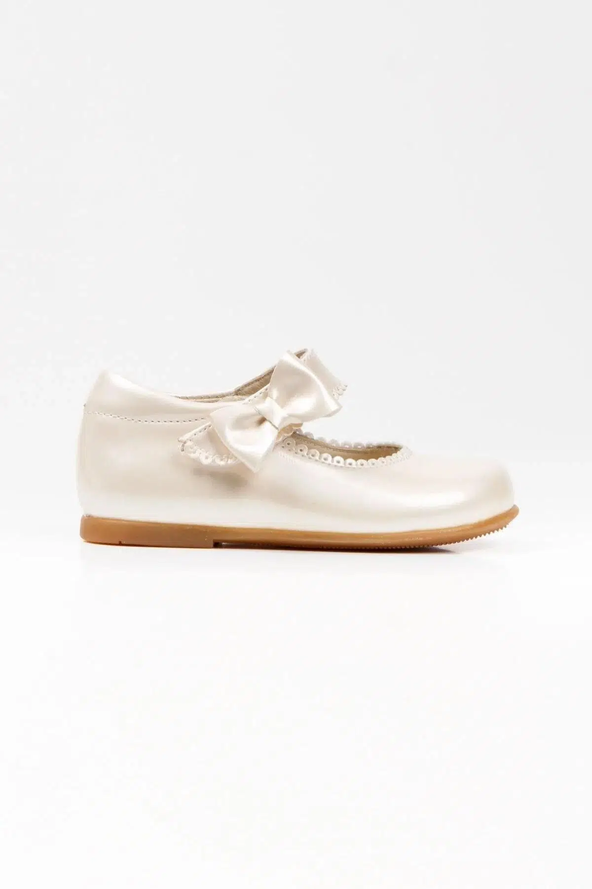 Paqpa Doria Kız Bebek Soft Tabanlı İnci Rugan Babet AB1001-09